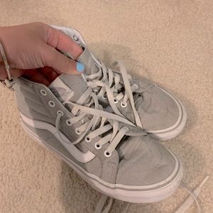 Grey high top vans